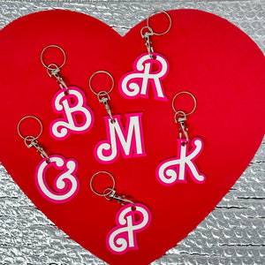 Barbie Personalized Initial Keyrings