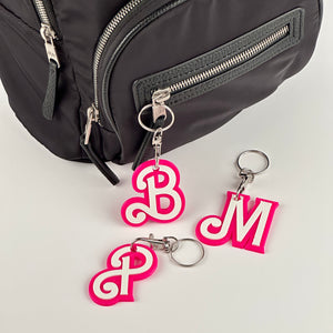 Barbie Personalised Initial Keychains