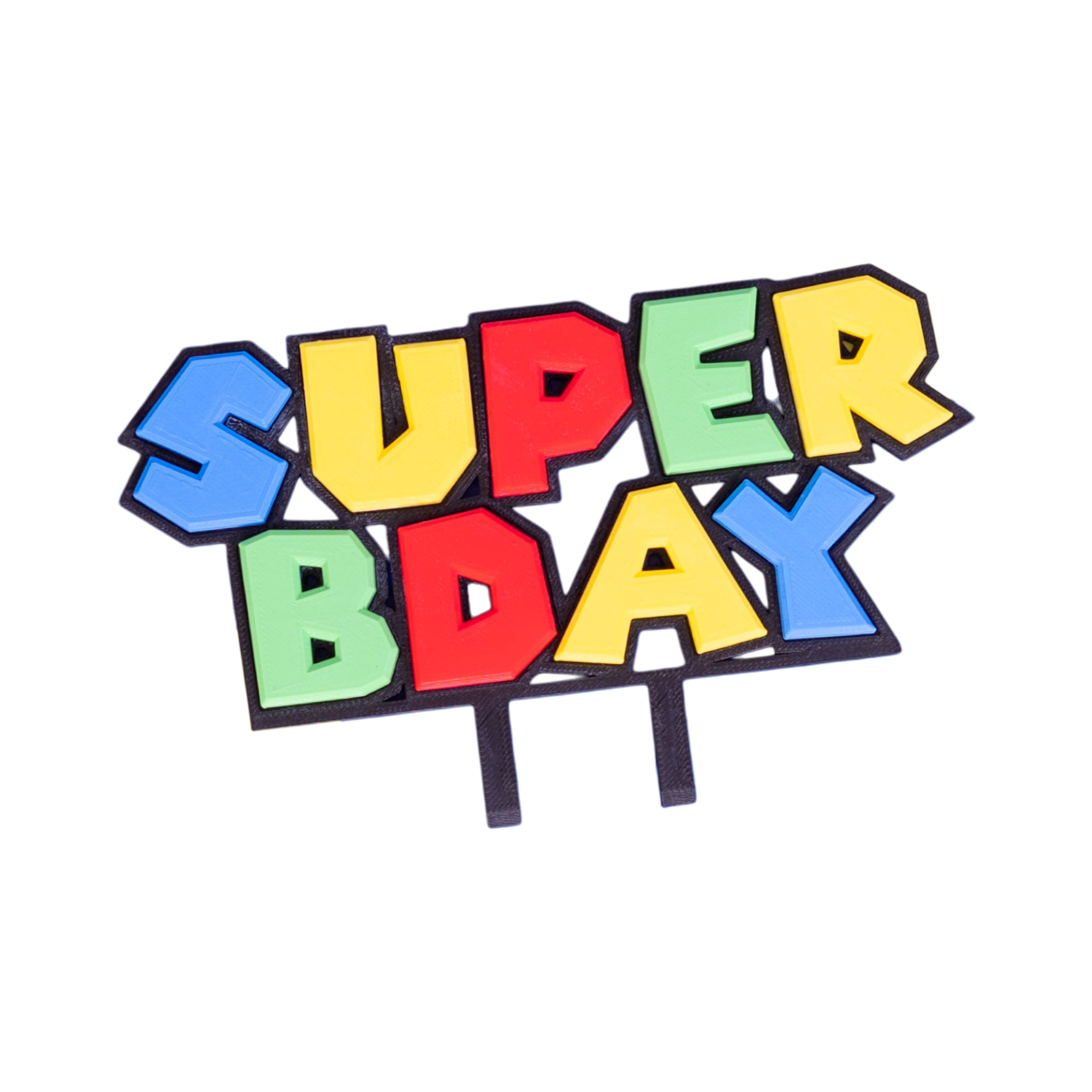 Super Brothers Style Happy Birthday Cake Topper Bday