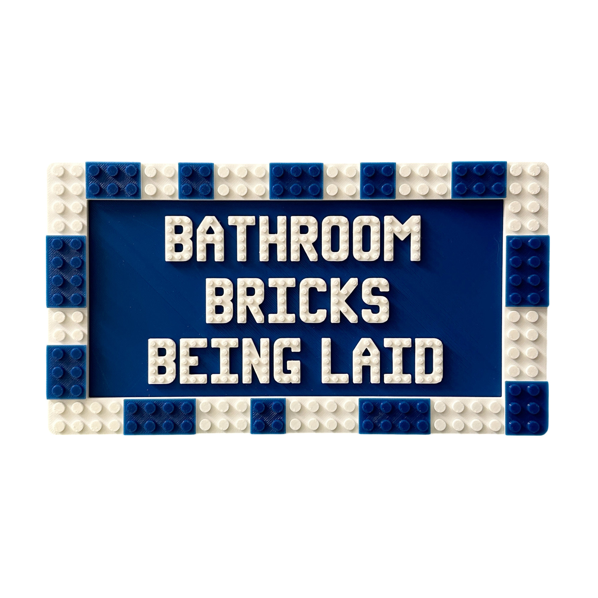 'Bathroom Bricks Being Laid' Brick Compatible Wall Sign