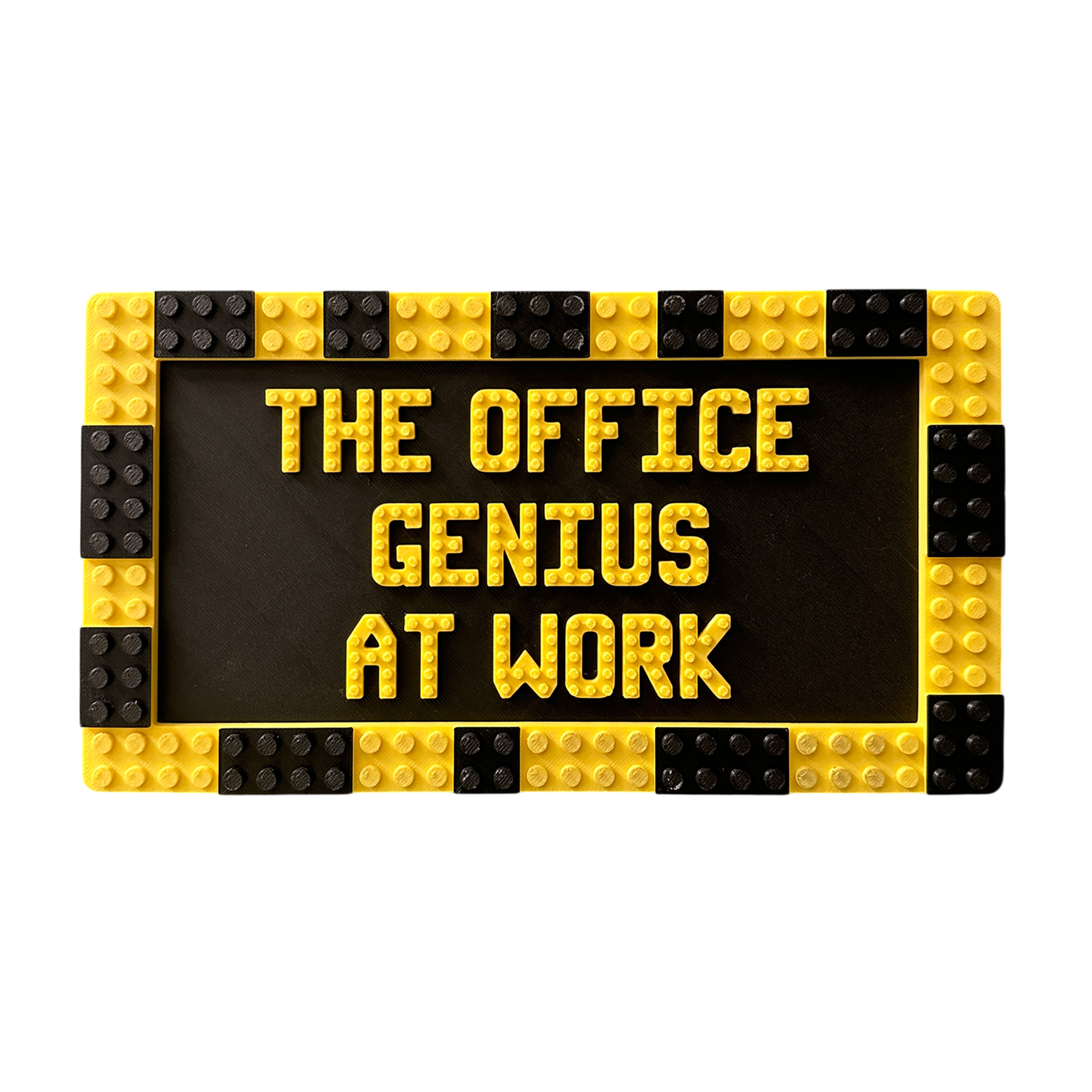 'Office Genius' Brick Compatible Wall Sign