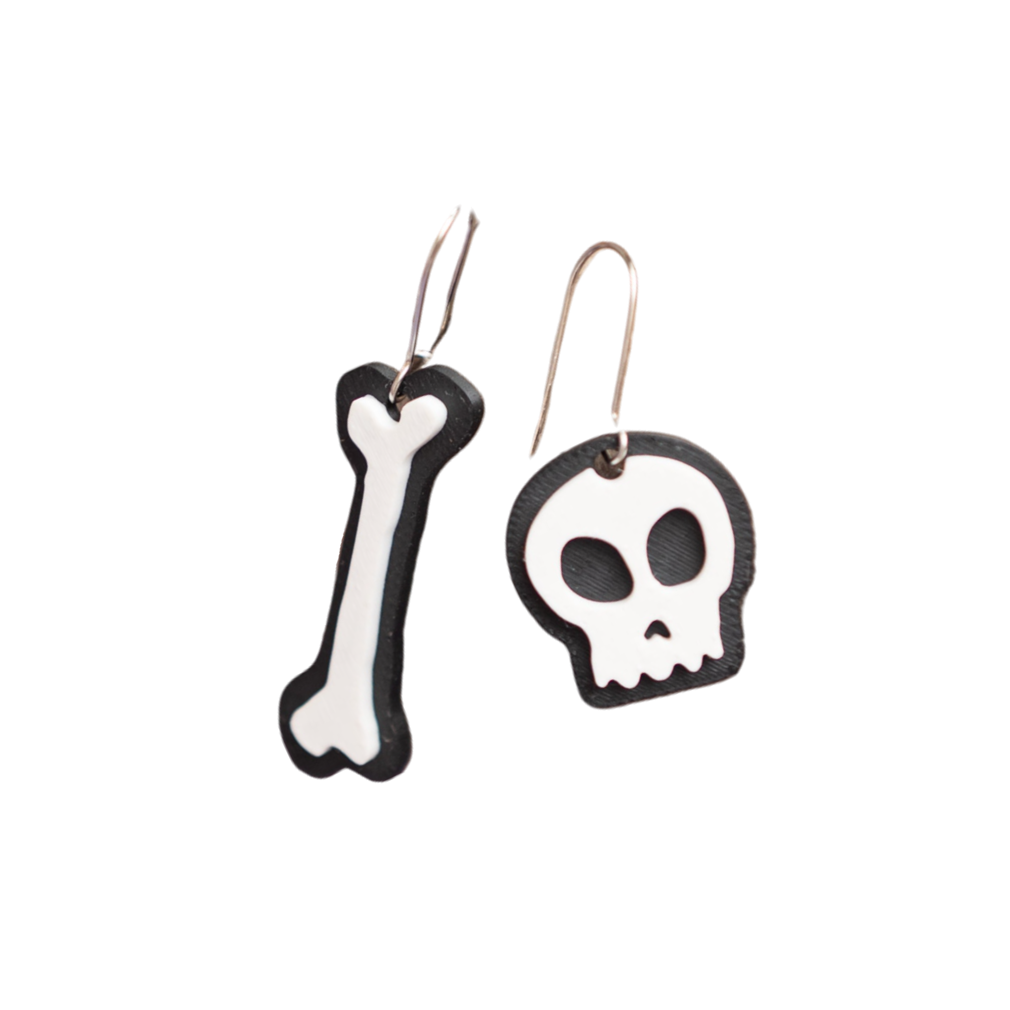 Skull and Bones Themed Halloween Earrings