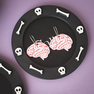 Halloween Gothic Alternative Fashion Brain Earrings