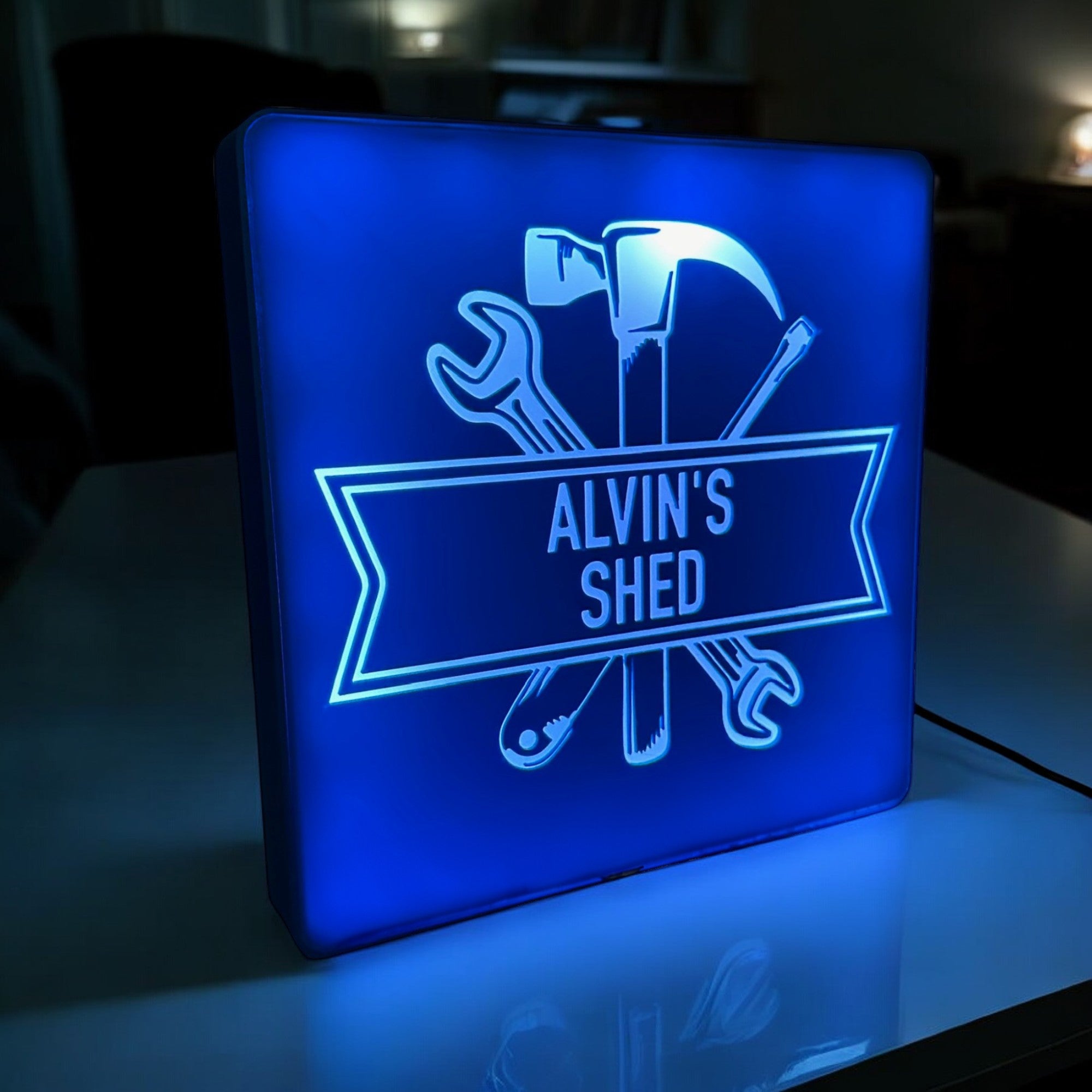 Personalised Shed LED Lightbox