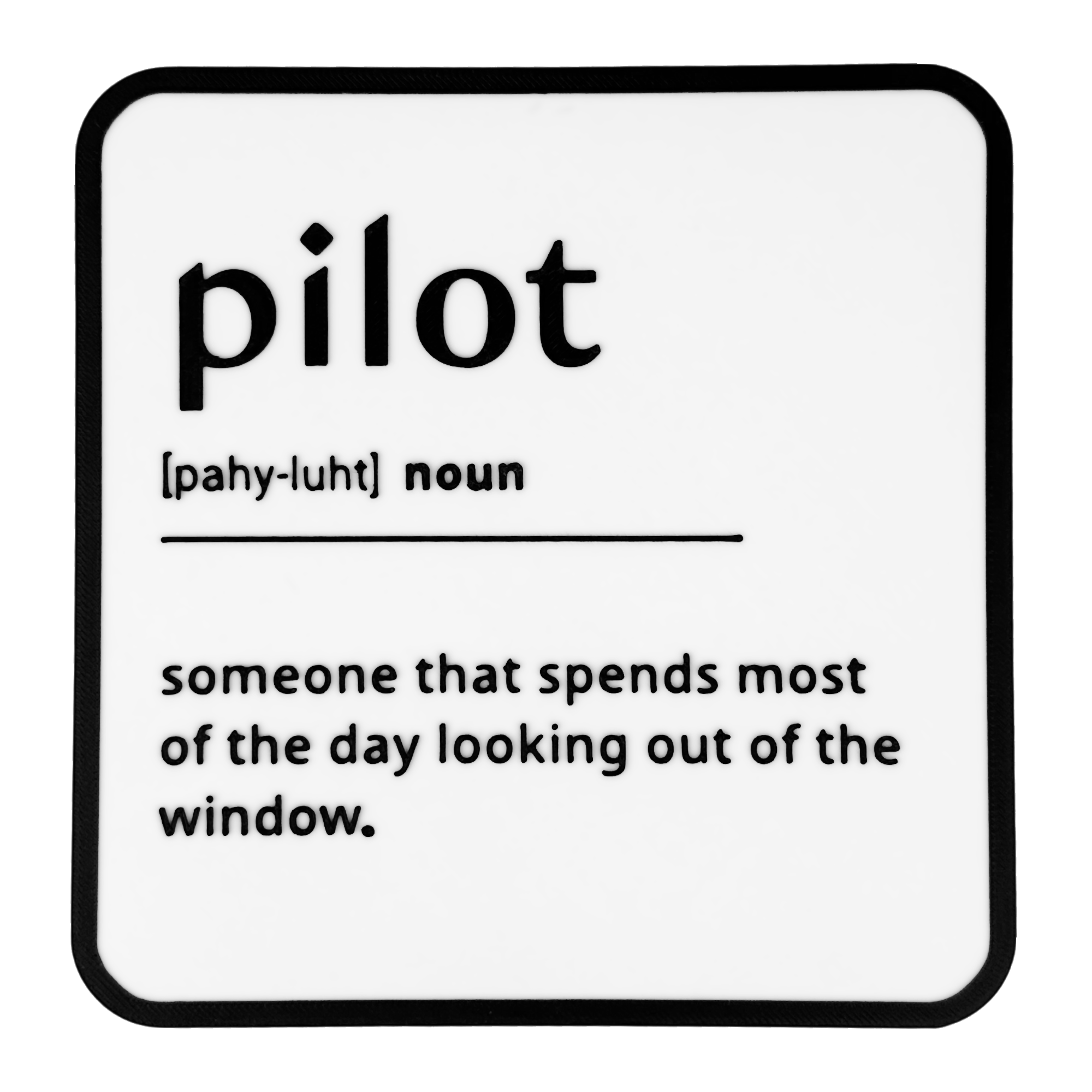 Pilot Dictionary Wall Sign