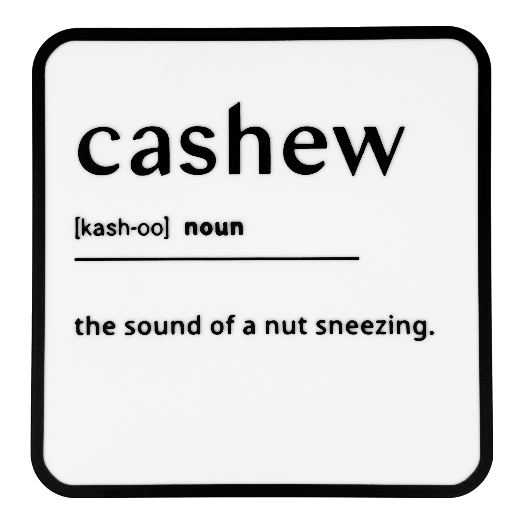 Cashew Dictionary Wall Sign