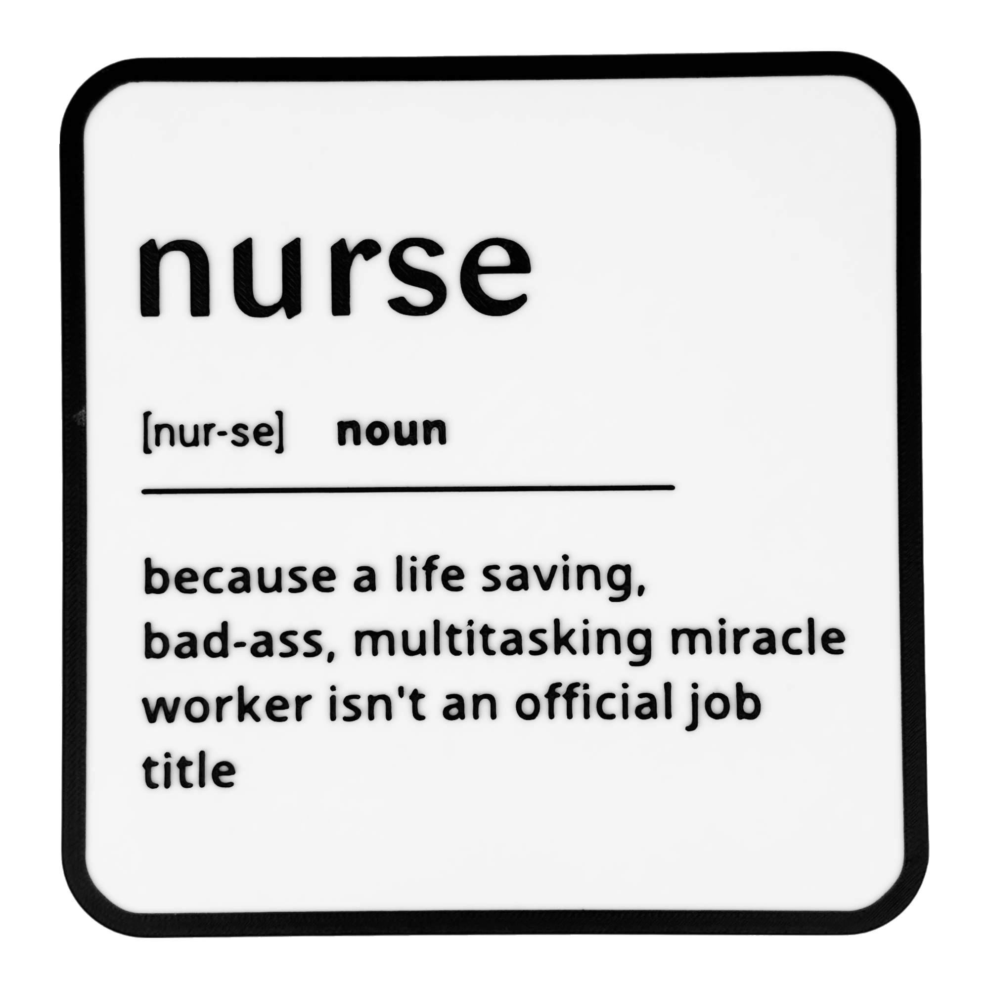 Nurse Dictionary Wall Sign