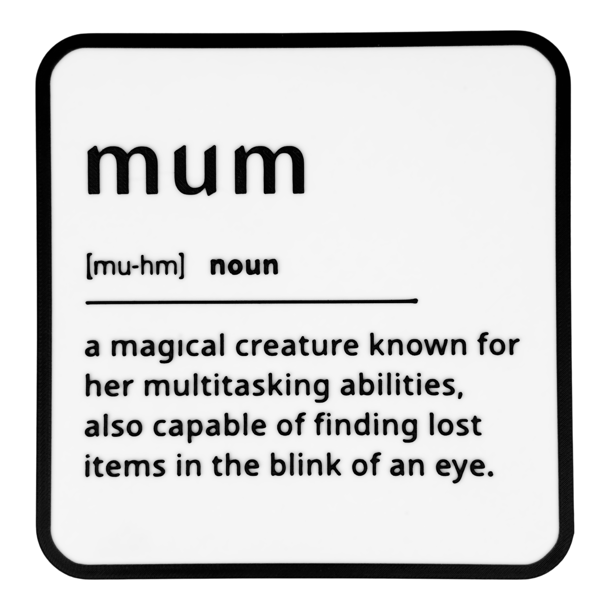 Mum Dictionary Wall Sign