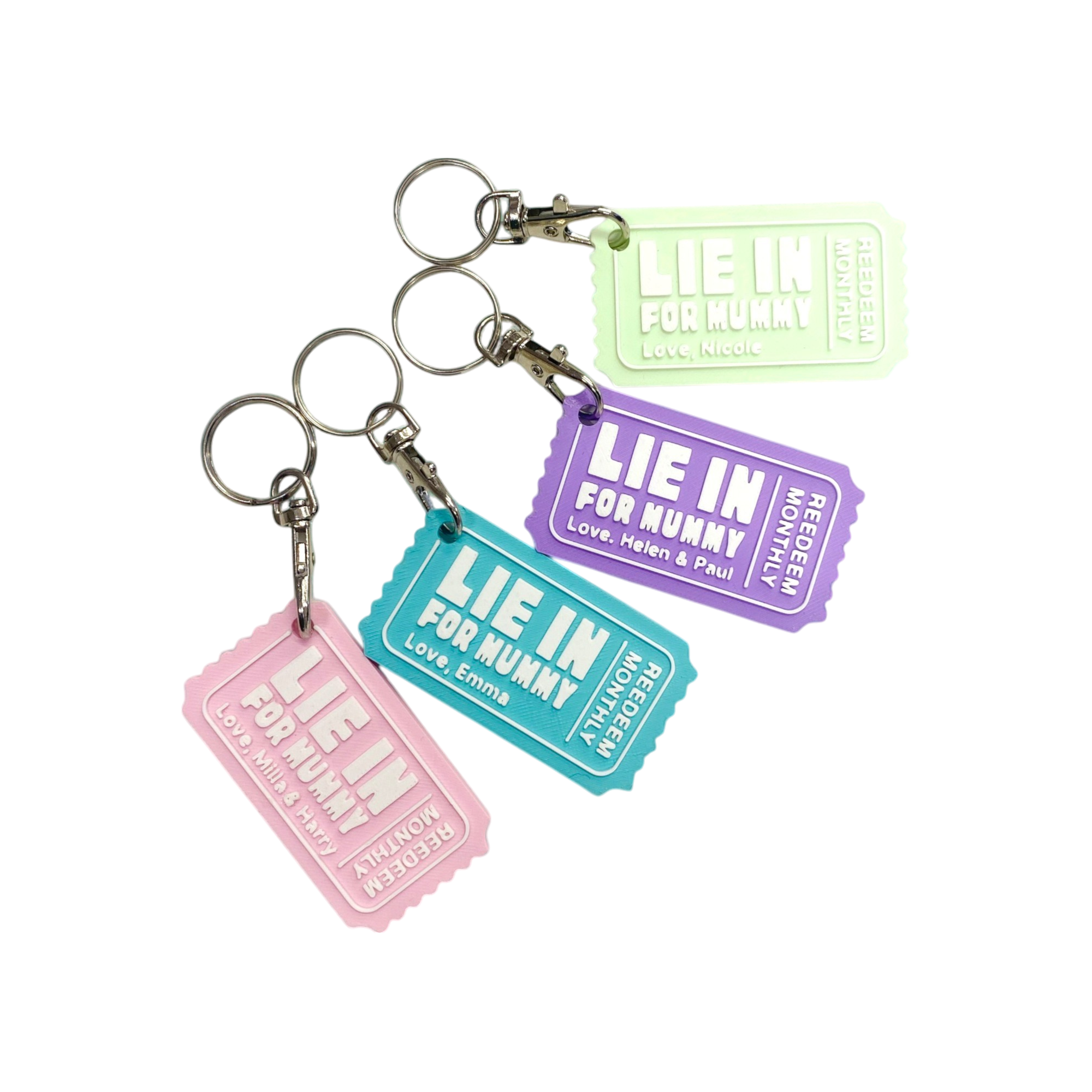 Personalised Mother’s Day Arcade Ticket Keyring