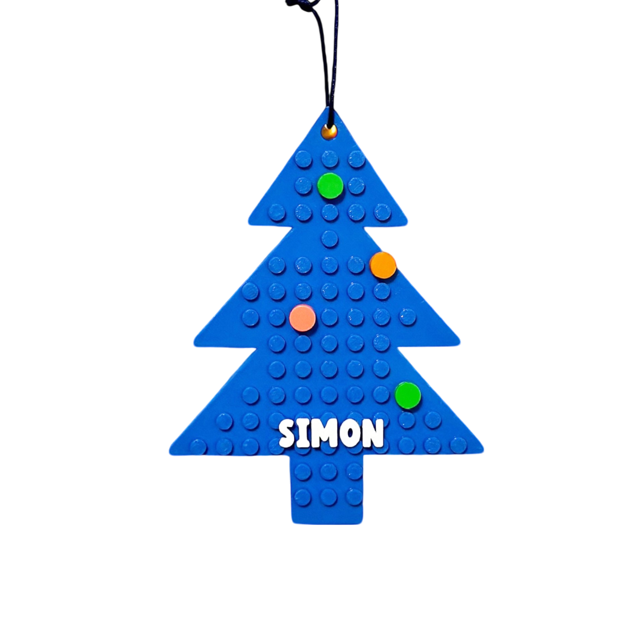 Personalised Brick Compatible Hanging Christmas Tree Decoration