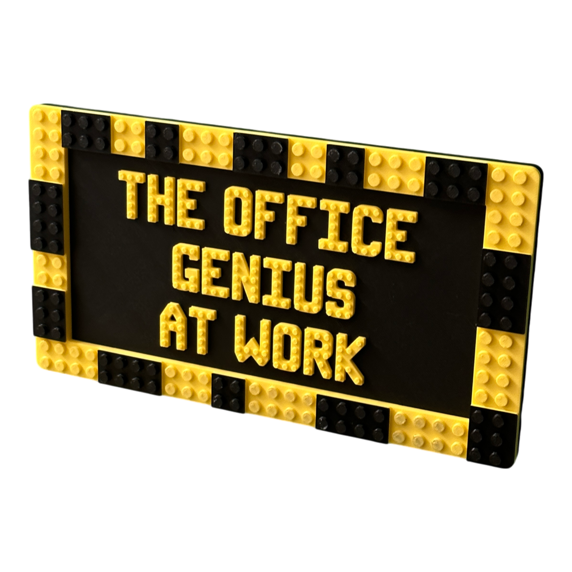 'Office Genius' Brick Compatible Wall Sign