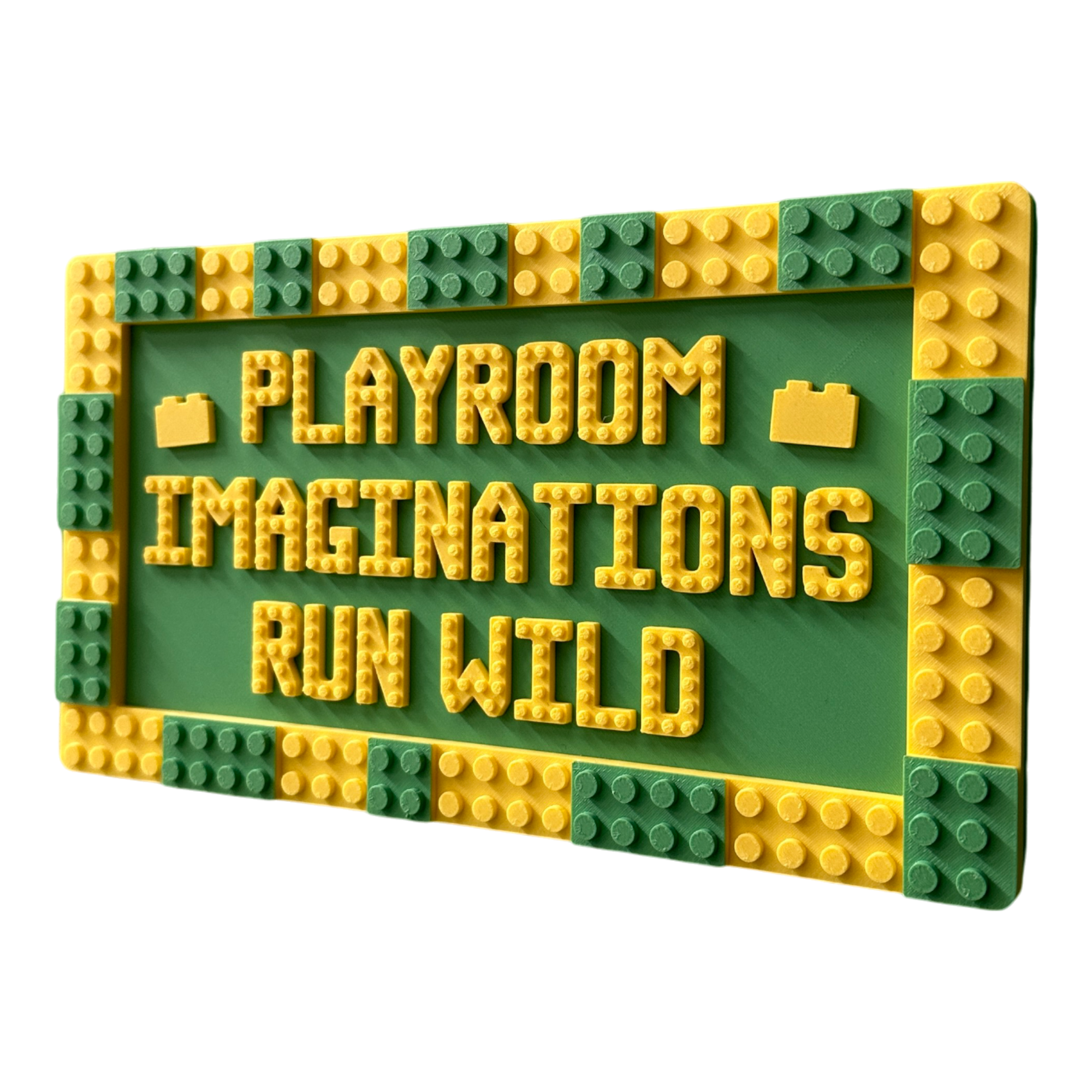 'Playroom Imagination' Brick Compatible Wall Sign