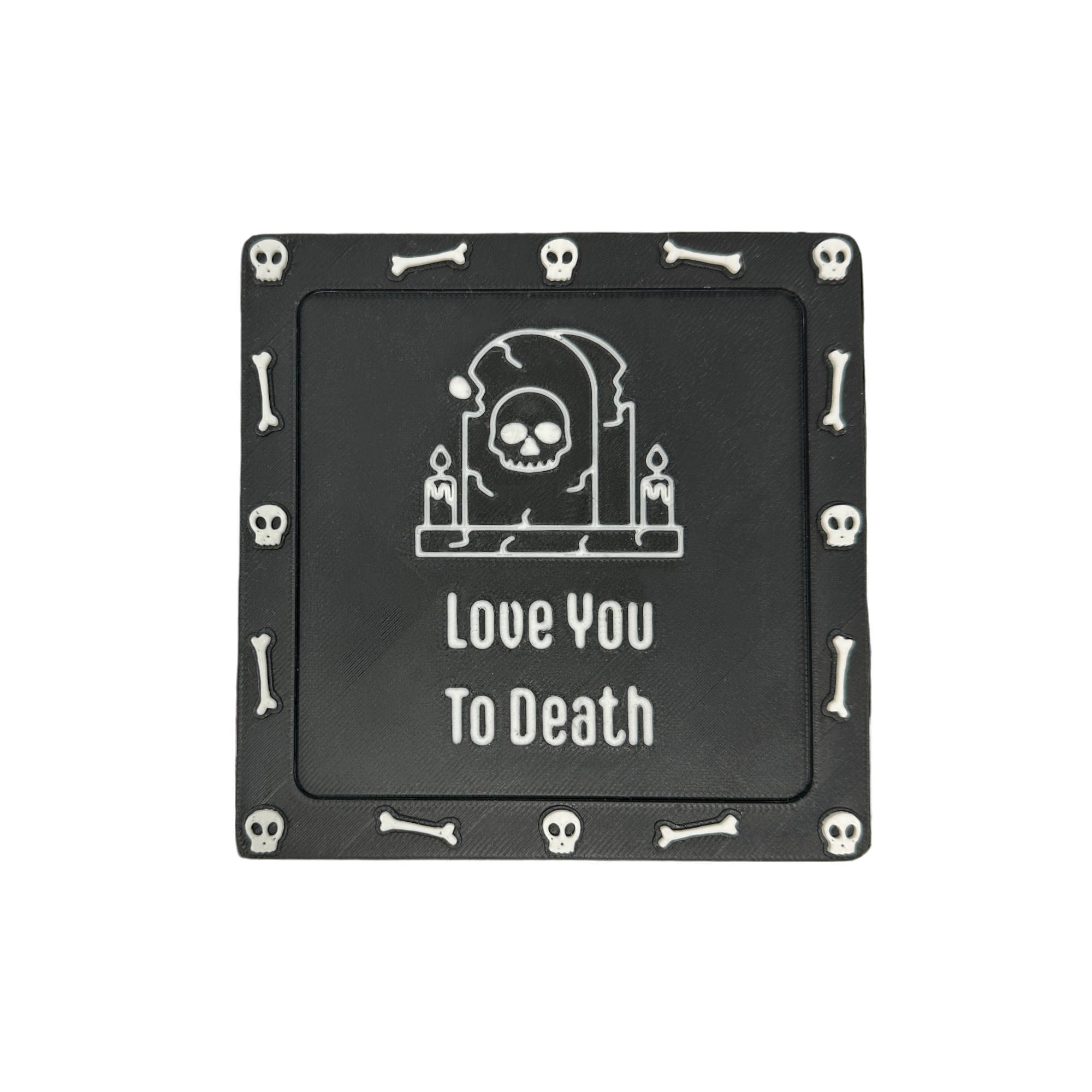 Love You Till Death Alternative Fashion Coaster